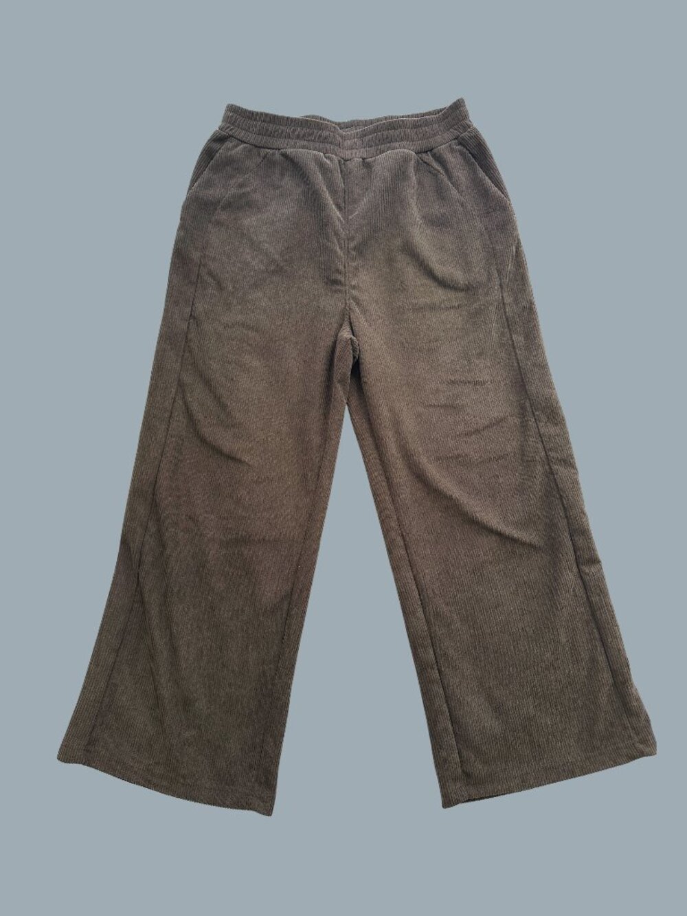Halara - High Waisted Corduroy Casual Pants in Hemp Rope Brown/Size L (Petite) - Picture 2 of 4